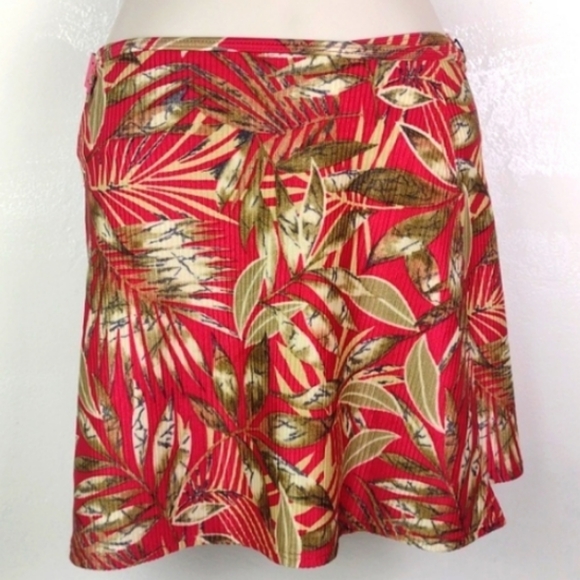 ♥️Bundle Only♥️ Catalina Hawaiian Rustic Red & Sage Green Swim Wrap SZ S-M - Picture 9 of 9